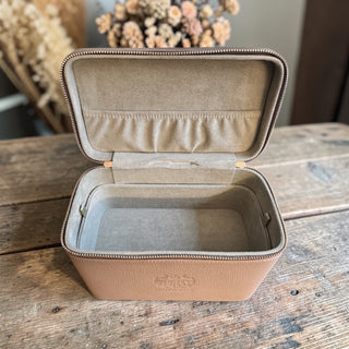 Khaki Double Tray Needlework Sewing Case