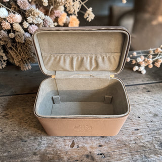 Khaki Double Tray Needlework Sewing Case